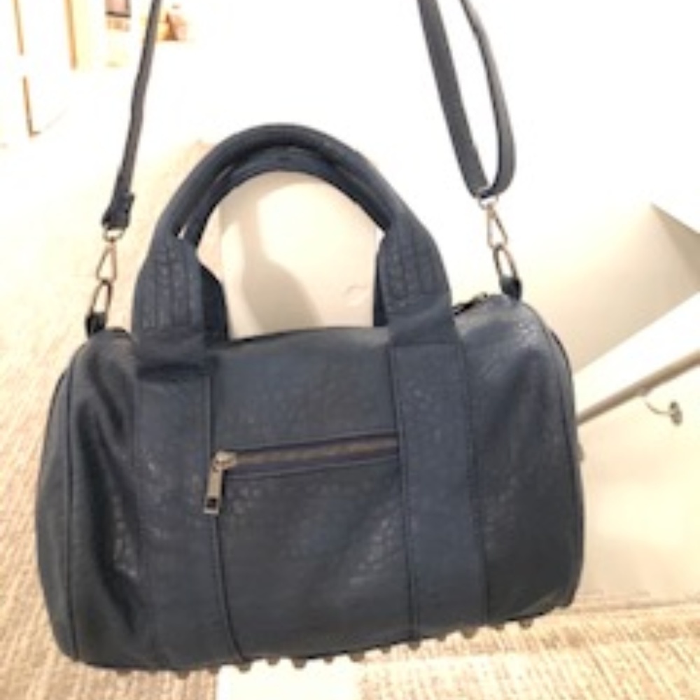 Navy Leather Bag